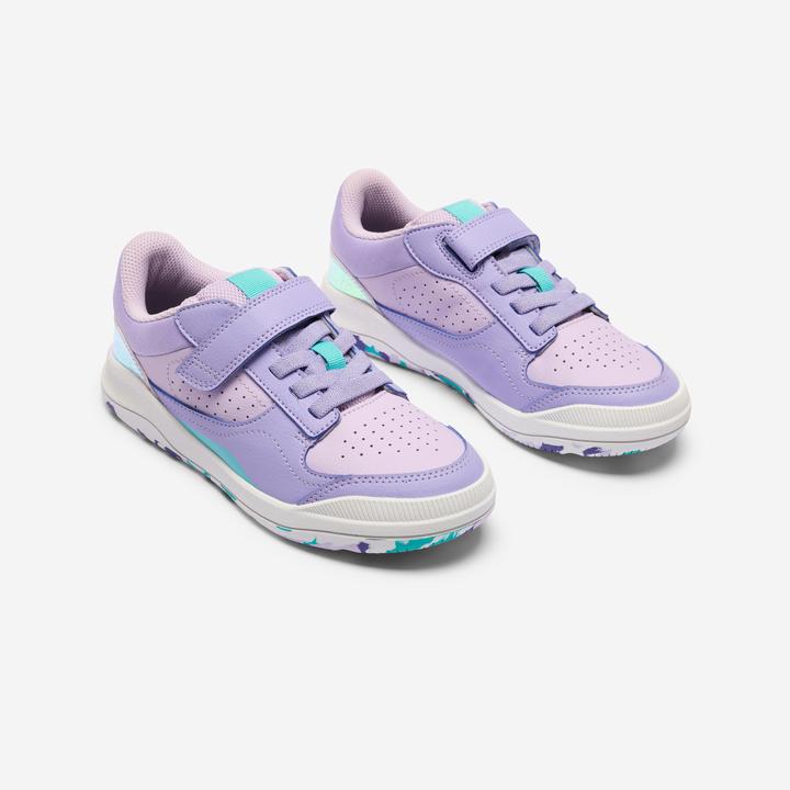 Produktbild Decathlon Fitnessschuhe Kinder robust Multisport - Playventure Yard Sneaker lila/grün (34)