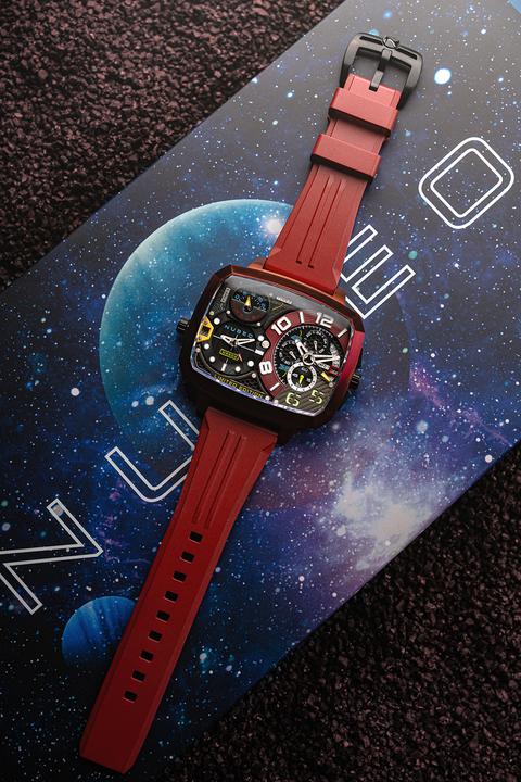 Actual product image Nubeo NB-6084-02 Men's watch Odyssey Triple Time-Zone Limited 58mm 5ATM (Chronograph)