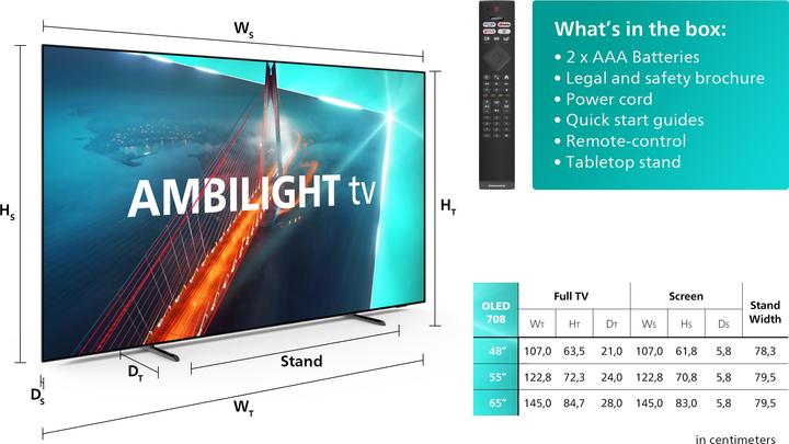 Immagine prodotto Philips 55OLED708/12 (55", OLED, 4K, 2023)