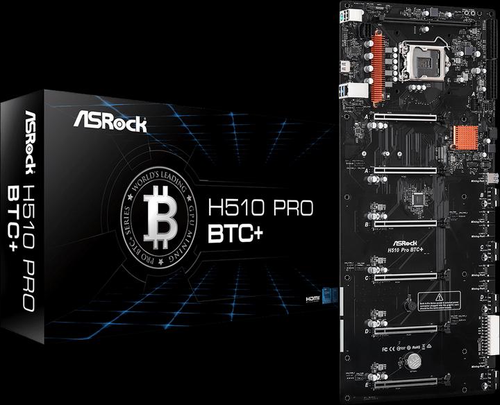 AsRock H510 Pro BTC+ (LGA 1200, Intel H510, Speziell)