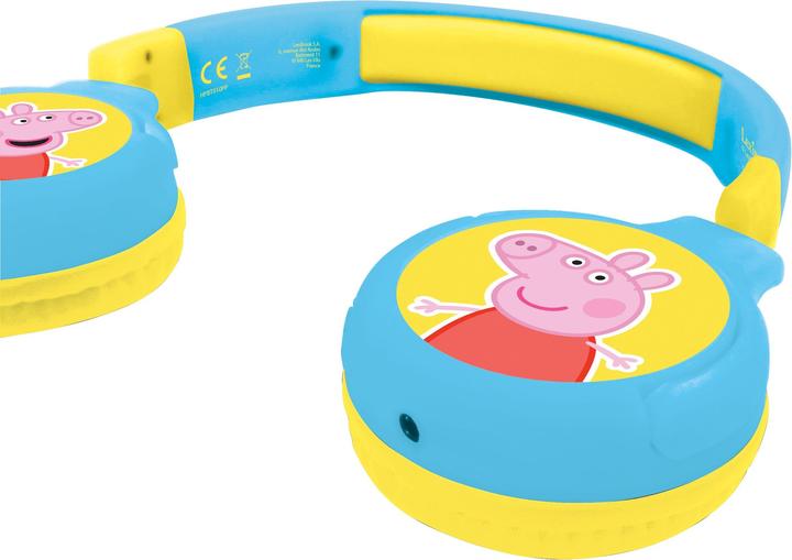Produktbild Lexibook Peppa Wuz Kopfhörer für Kinder, 2 in 1 Bluetooth und Kabelanschluss, faltbar, Lautstärkebegrenzung