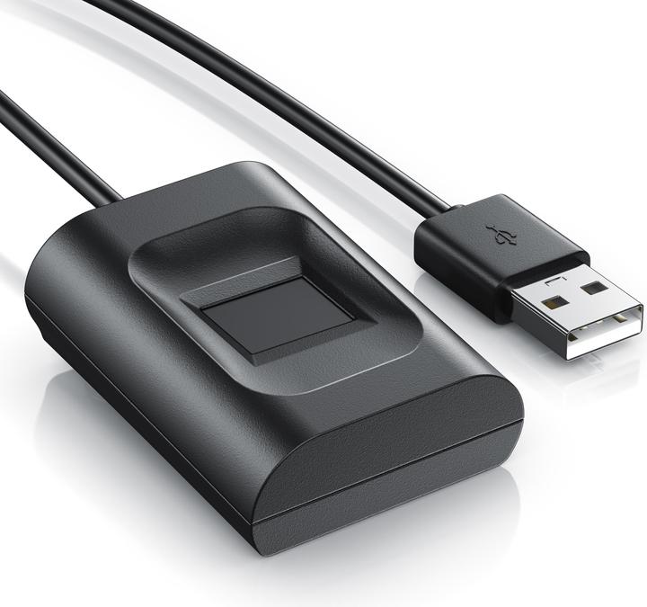 Actual product image CSL Fingerprint sensor, USB fingerprint reader, 10 IDs, all-round recognition, plug & play, for Win