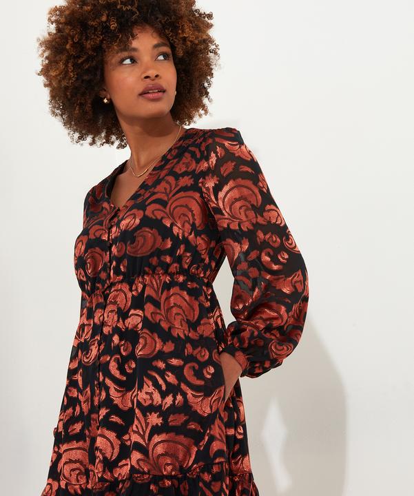 Actual product image Joe Browns Burnt Floral V-Neck Tunic (42)