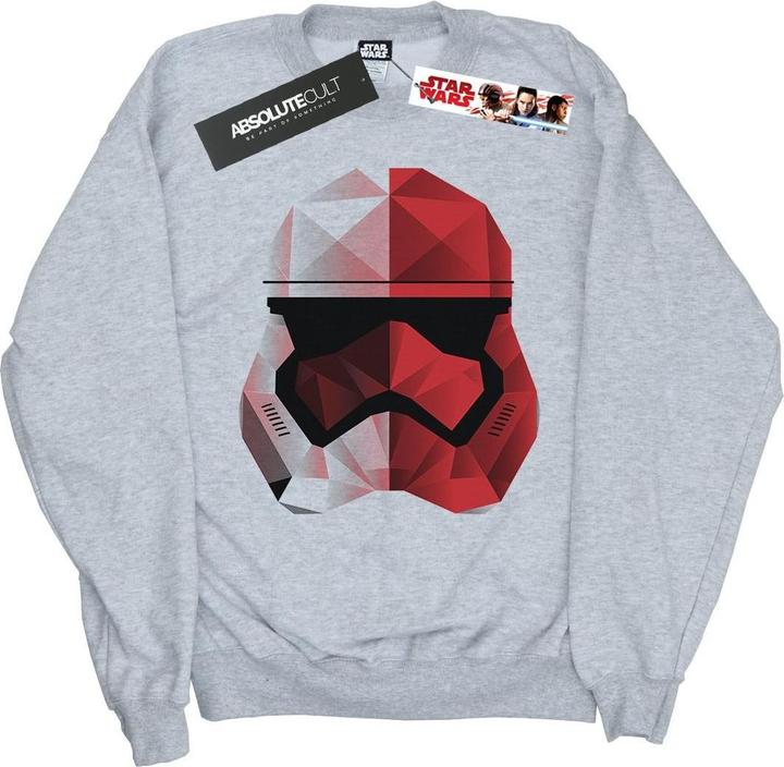 Star Wars The Last Jedi Stormtrooper Red Cubist Helmet Sweatshirt Jungen