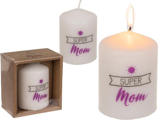 Produktbild Sombo Stumpenkerze Super Mom 6x8cm 181138