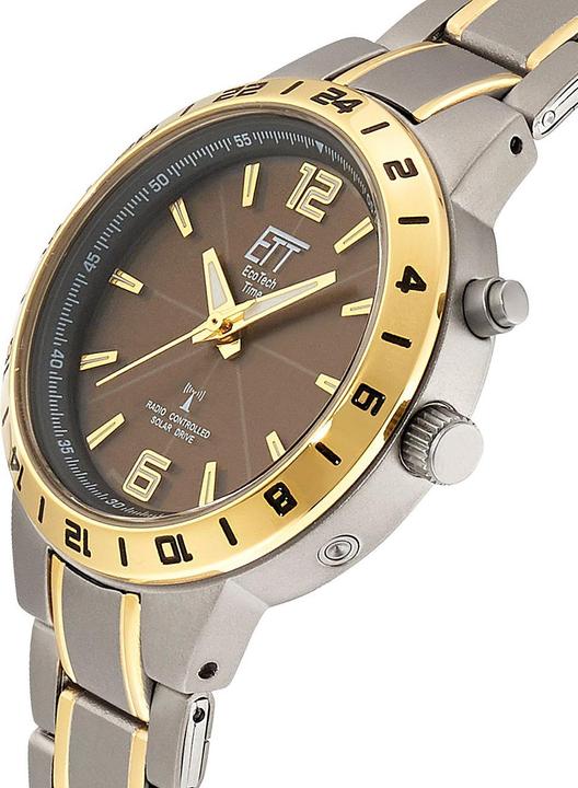 Actual product image ETT ELT-11448-21M Radio Controlled Solar Drive Basic Titanium Ladies Watch 32mm 5ATM (Radio-controlled clock, 32 mm)
