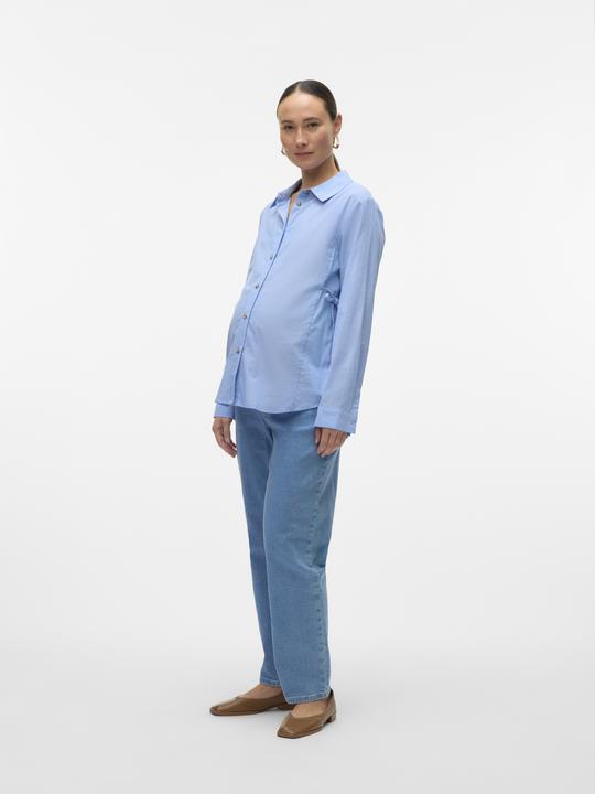 Immagine prodotto Mamalicious Vestibilità regolare Collo a camicia Polsini con bottone Maniche strette Camicia Camicia Camicia (M)