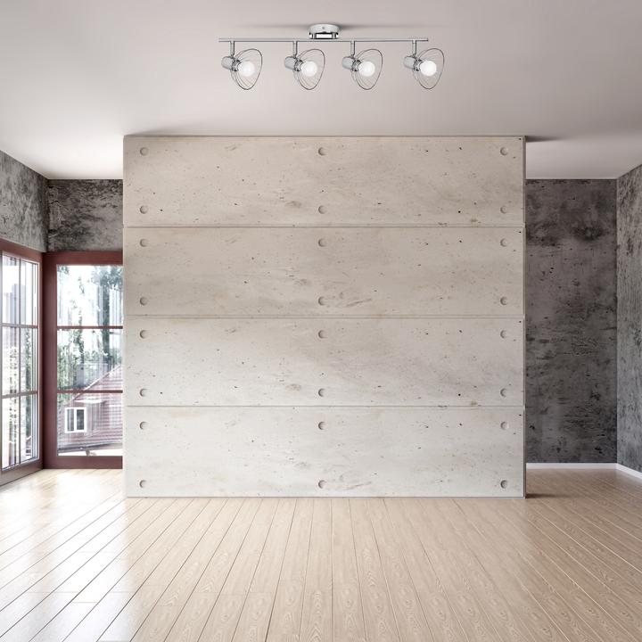 Produktbild Activejet GIZEL vierfache Decke Wand Lichtleiste Chrom E14 Wandleuchte für Wohnzimmer (E14)