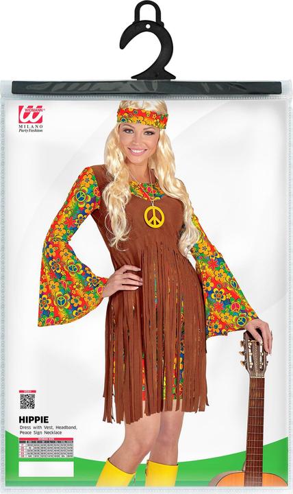 Actual product image Widmann Costume Hippie Girl: Flower Power Outfit (L)