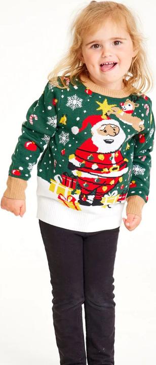 Christmas Sweats Cute Cookie Man Kids LED Sweater (5, 6)