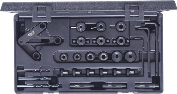 Immagine prodotto KS Tools Set di maschere per la foratura della testa del cilindro, 28 pezzi.