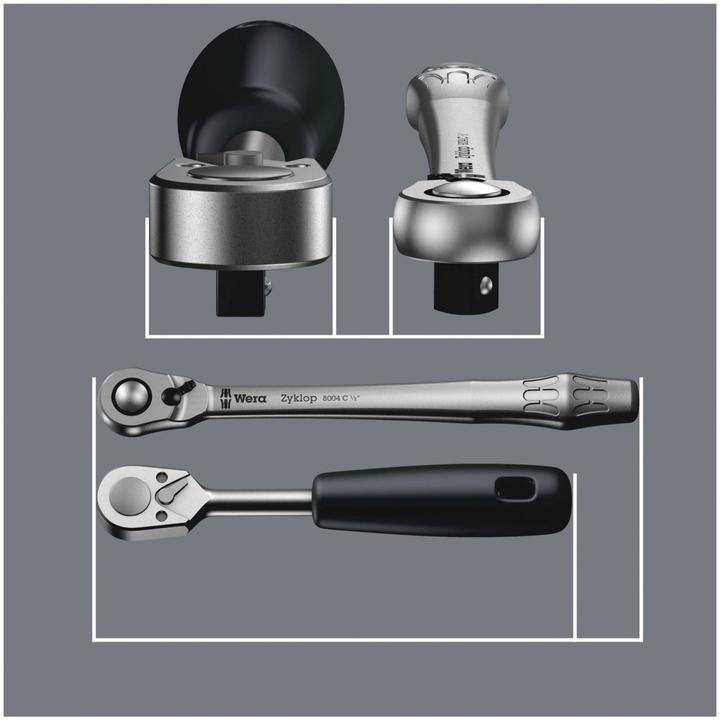 Produktbild Wera 8004 B Zyklop Metal-Knarre (3/8")