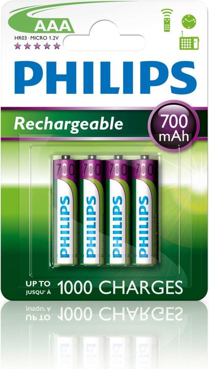 Image du produit Philips Rechargeable (4 pcs, AAA, 700 mAh)