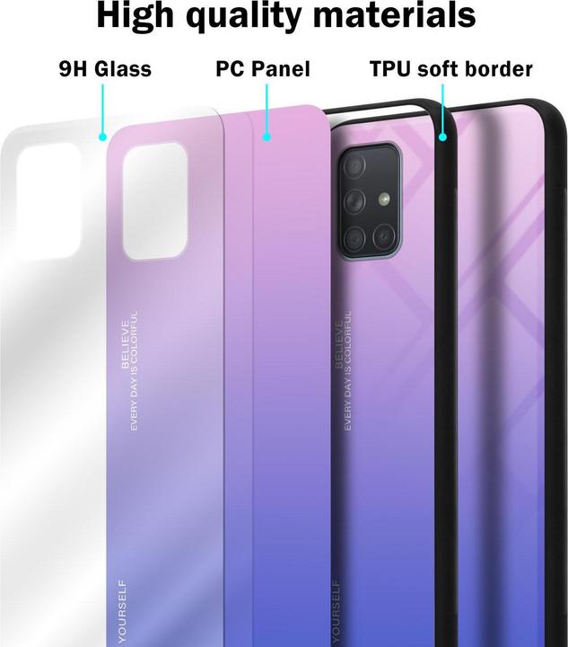 Productafbeelding Cadorabo TPU 2 kleuren glasdekking (Samsung Galaxy A71)