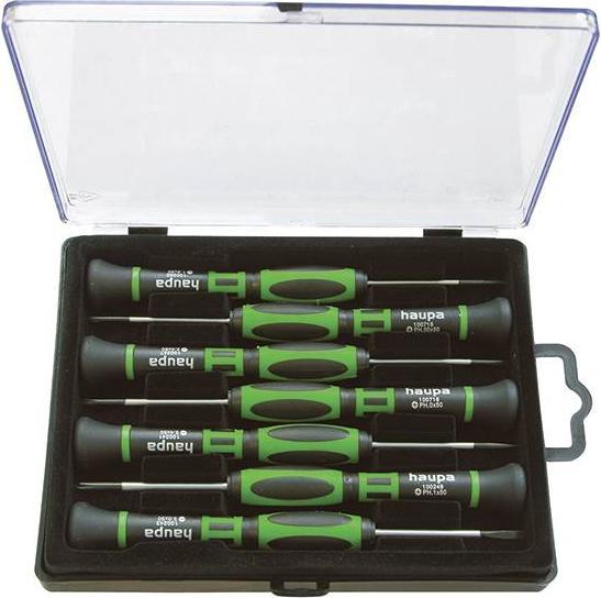 Actual product image Haupa Screwdriver set 7 pcs 2PH 4Slot Box 104000