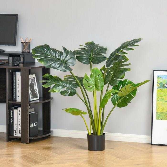Produktbild Swisshandel24 Zimmerpflanze Kunstpflanze Büropflanze Dekopflanze 110 cm Kunststofftopf für drinnen und draussen (110 cm)
