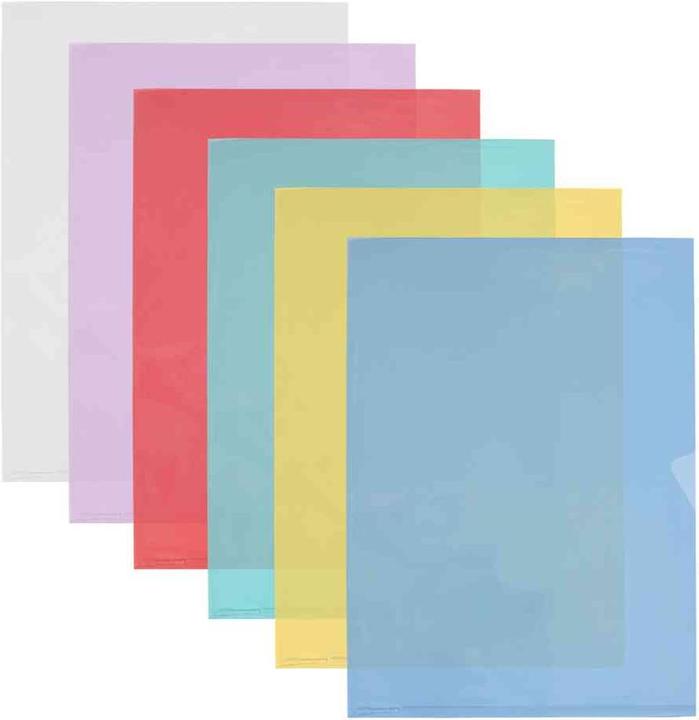 Actual product image Elba DIN A4 transparent pockets Fard'Liss, PVC 0,18 mm, green open top and right side, 2 side grip holes (A4, 10 x)