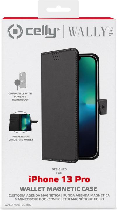 Produktbild Celly WALLYMAG Handytasche 15,5 cm (6,1') Pouch Case Schwarz (Apple iPhone 13 Pro)
