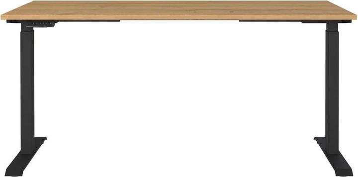Actual product image Germania JET height-adjustable desk grandson oak rectangular, T-leg frame black 160.0 (160 x 72 cm)