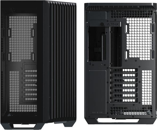 Actual product image APNX V1 PC case, midi tower, ATX, tempered glass - black (ATX, Mini-ITX, mATX)