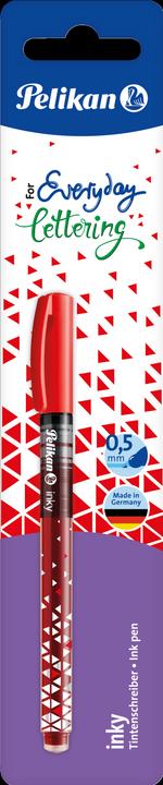 Actual product image Pelikan Ink pen Inky 273 red, blister pack visible ink level, line width: 0.5 mm (Red, 1 x)