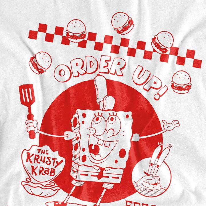 Actual product image Spongebob Squarepants Unisex Adult Order Up! T-Shirt (L)