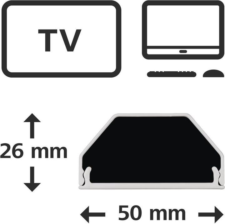 Produktbild Hama Alu-Kabelkanal, eckig (Kabelkanal, 110 cm)