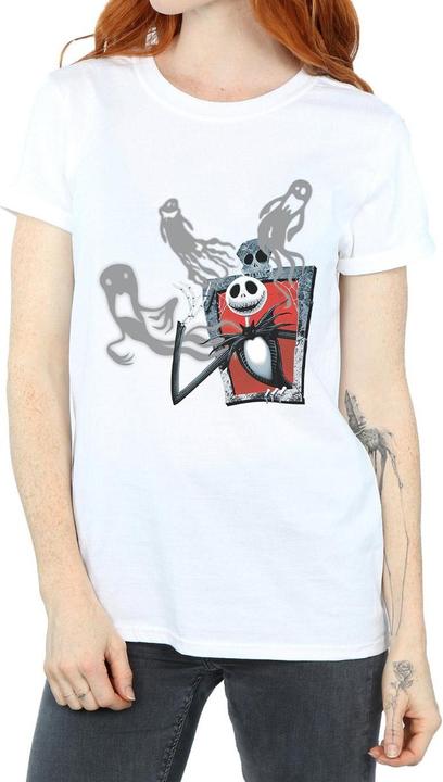Actual product image Disney Womens/Ladies Nightmare Before Christmas Ghosts Of Jack Cotton Boyfriend T-Shirt (XL)