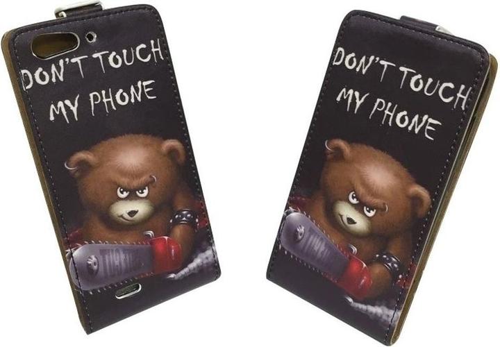 Produktbild König Design ZTE Blade V6 Handy Tasche Flip Case Schutz Hülle Wallet Cover Bär Dont Touch (ZTE Blade V6)