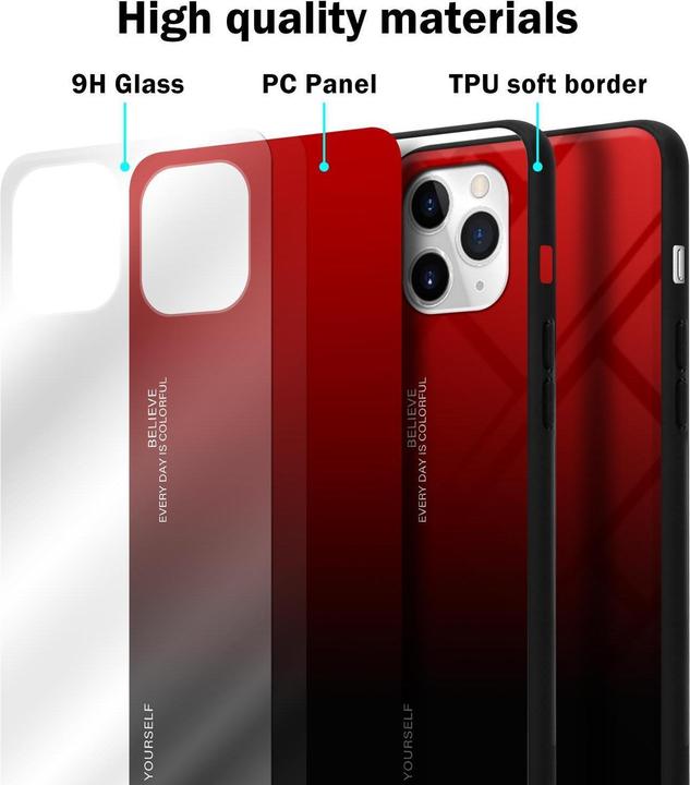 Productafbeelding Cadorabo TPU 2 kleuren glasdekking (Apple iPhone 11 Pro Max)