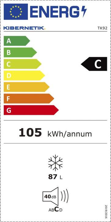 Etichetta energetica Kibernetik Fsp Eco (Struttura autonoma, 87 l)