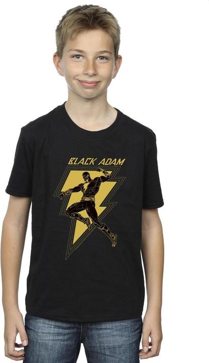 Actual product image Boys Black Adam Golden Bolt Chest T-Shirt (104)