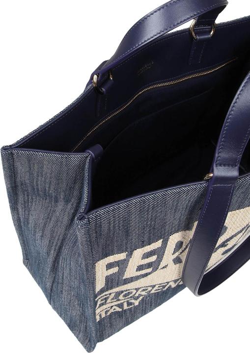 Produktbild Salvatore Ferragamo Ferragamo tote bag (m) in denim with logo