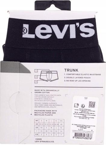 Produktbild Levis Men's Solid Basic Trunk, Black, M (M, 2er Pack)