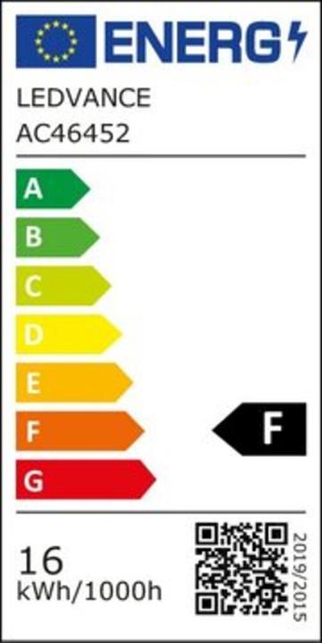 Energy Label Ledvance LED compact lamp (GX24q-3, 16 W, 1620 lm, 10 x, F)
