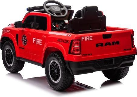 Produktbild Es-toys Kinderfahrzeug – Elektro Auto „Feuerwehr Dodge RAM“ 4 Motoren- 2,4Ghz Fernsteuerung, MP3 + Sir