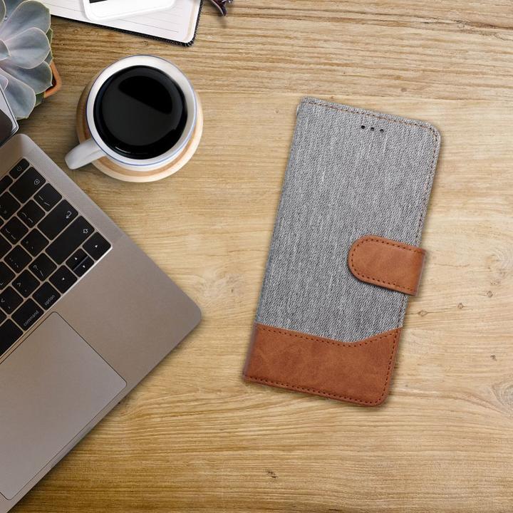 Produktbild OEM Book case JEANS Book for IPHONE 7 / 8 / SE 2020 / SE 2022 gray (Apple iPhone SE (2nd Gen), Apple iPhone 7, Apple iPhone SE (3rd Gen))