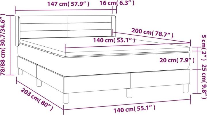 Actual product image VidaXL Alethea (140 x 200)
