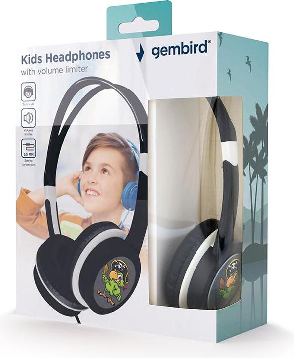 Productafbeelding Gembird Koptelefoon voor kinderen met volumebegrenzer - MHP-JR-BK (Geen ruisonderdrukking, Bedraad)