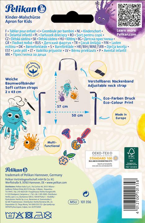 Actual product image Pelikan Children painting apron