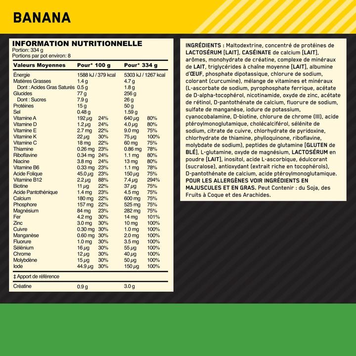 Actual product image Optimum Nutrition serious mass (Banana, 1 pcs., 2727 g)