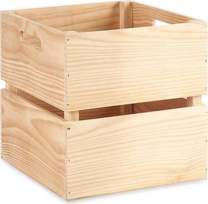 Giftdecor offene Holzkiste 30 x 30 cm (30 x 30 x 30 cm, 27 l)