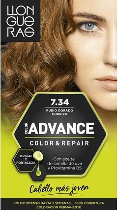 Produktbild Llongueras COLOR ADVANCE #7,34-rubio dorado cobrizo (7.34)
