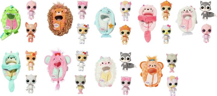 Produktbild Zapf Creation 904466 BABY born Surprise Pets 3 - kleine Tiere, mit Kokon, Anhänger, Schnuller, Gebur