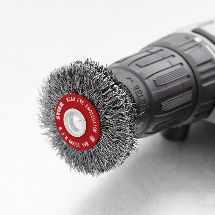 Immagine prodotto Stier Spazzola circolare ø 50 mm, ø codolo 6 mm, 0,3 mm, ondulata, acciaio