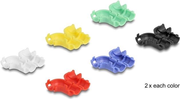 Actual product image Delock Cable clips for bending 12 pieces, assorted colours