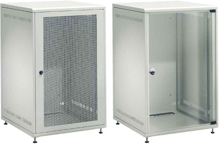 Image du produit Schäfer Shop 48,30cm (19") NT Mini Rack, 18 UH, LxHxP : 570 x 875 x 600 mm, avec porte avant vitrée ESG, gris (10.86 HE, Rack 19 pouces)