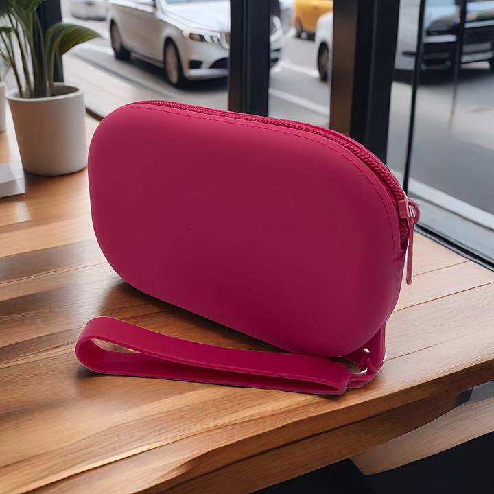 Only-Bags.Store Ovale Silikontasche zur Aufbewahrung von kleinen Gegenständen wie Münzen, Bankkarten, Kopfhörern (1 l)