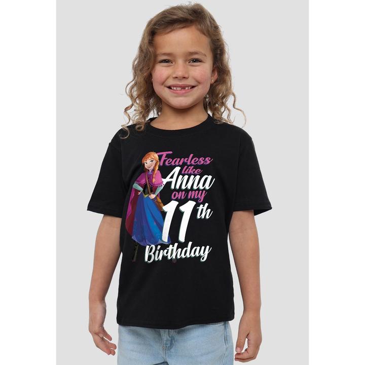 Actual product image Disney Frozen Childrens/Kids Fearless Like Anna 11th Birthday T-Shirt (104)