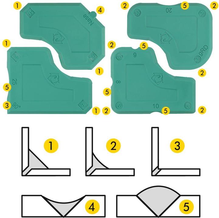 Productafbeelding HEYTEC Voegenverwijderaar set, 4 stuks, groen (22.50 cm)